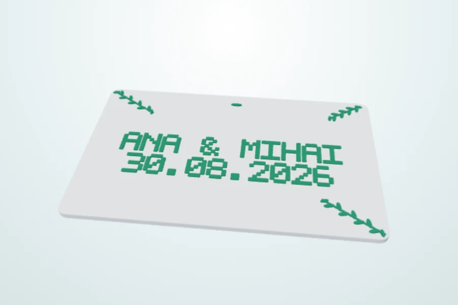 Panou 3D de nuntă ANA și MIHAI