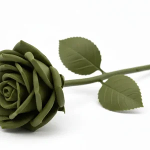 Velvet Petal - Trandafir Decorativ Premium din Compozit Carbon