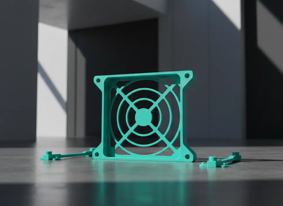 Suport Ventilator 80/120mm cu Filtru Integrat - Carbon Composite Edition - imagine 3