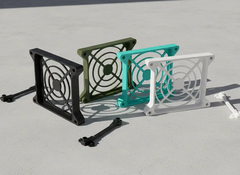 Suport Ventilator 80/120mm cu Filtru Integrat - Carbon Composite Edition - imagine 5