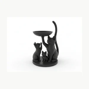 Suport Bijuterii Pisica Decorativa, Organizator Accesorii Imprimat 3D, 15cm - culoare black studio, produs imprimat 3D Vibecraft
