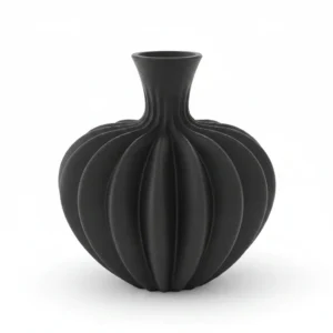 Vază Decorativă Design Contemporan pentru Interioare Moderne - culoare black studio, produs imprimat 3D Vibecraft