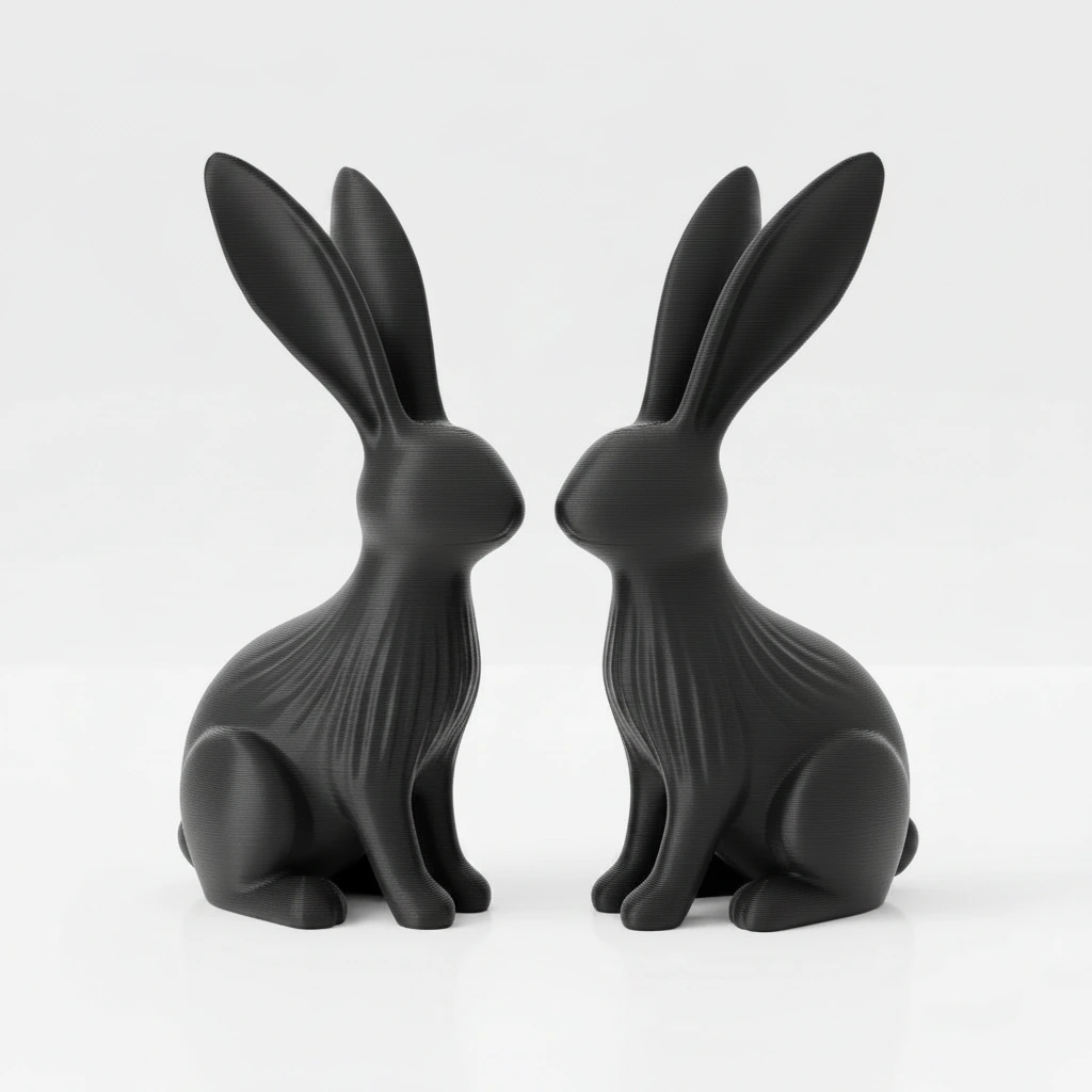 Figurină Decorativă Iepure Modernă 12cm - culoare vibecraft Figurină Decorativă Iepure Modernă 12cm cf black studio, produs imprimat 3D Vibecraft