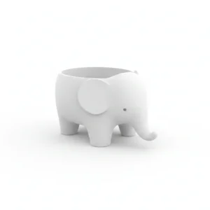 Jardinieră Decorativă Elefant pentru Plante Mici Imprimată 3D - culoare white studio, produs imprimat 3D Vibecraft