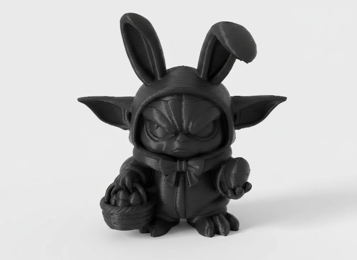 Figurina Decorativa Personaj Iepuras Special - culoare black studio, produs imprimat 3D Vibecraft