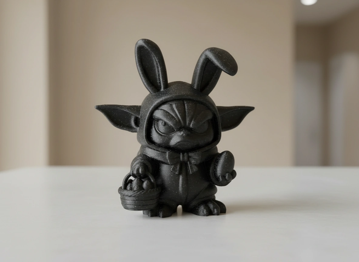 Figurina Decorativa Personaj Iepuras Special - culoare vibecraft Figurina Decorativa Personaj Iepuras Special cf black scene, produs imprimat 3D Vibecraft