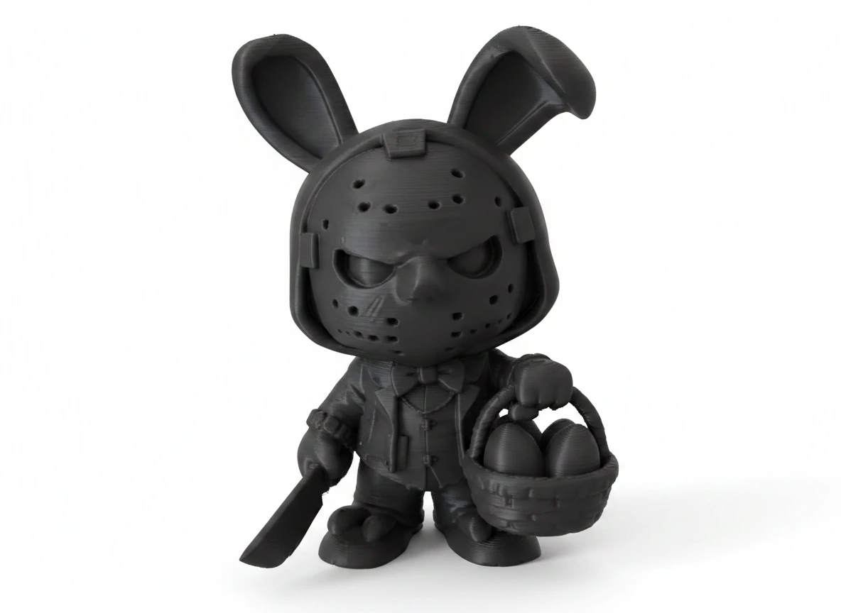 Figurină Colecție Decorativă Iepuraș Tematic Mashup Unic - culoare black studio, produs imprimat 3D Vibecraft