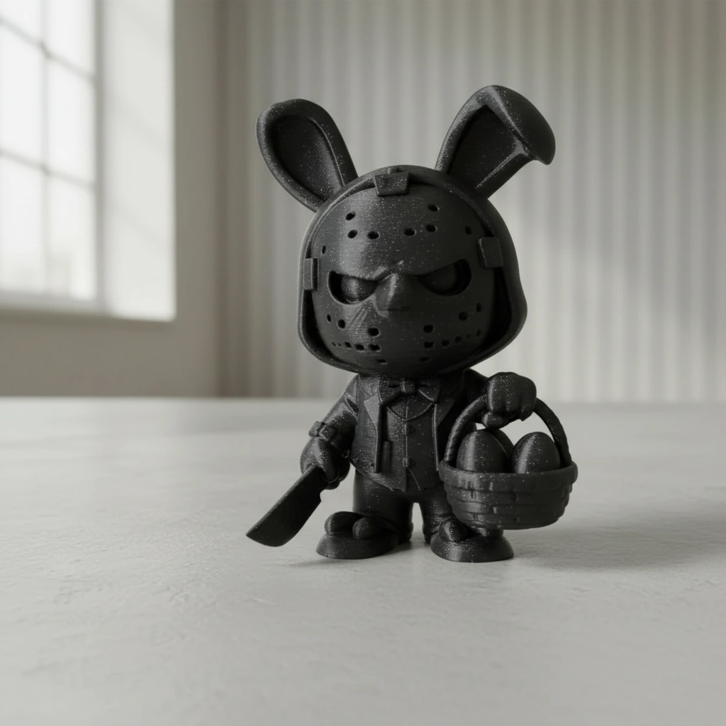 Figurină Colecție Decorativă Iepuraș Tematic Mashup Unic - culoare vibecraft Figurină Colecție Decorativă Iepuraș Tematic Mashup Unic cf black scene, produs imprimat 3D Vibecraft