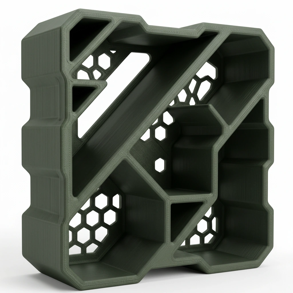 Recipient Decorativ în Formă de Iepuraș pentru Obiecte Mici - Olive green compozit fibra de carbon, imprimare 3D Vibecraft