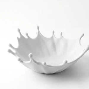 Bol Decorativ Modern Design Splash Obiecte Mici - culoare white studio, produs imprimat 3D Vibecraft