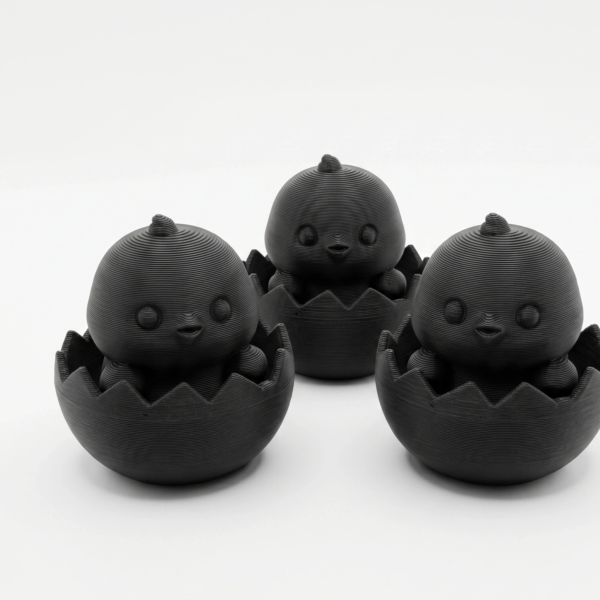 Set 3 Mini Figurine Decorative Puișori Ieșiți din Ouă - culoare group, produs imprimat 3D Vibecraft