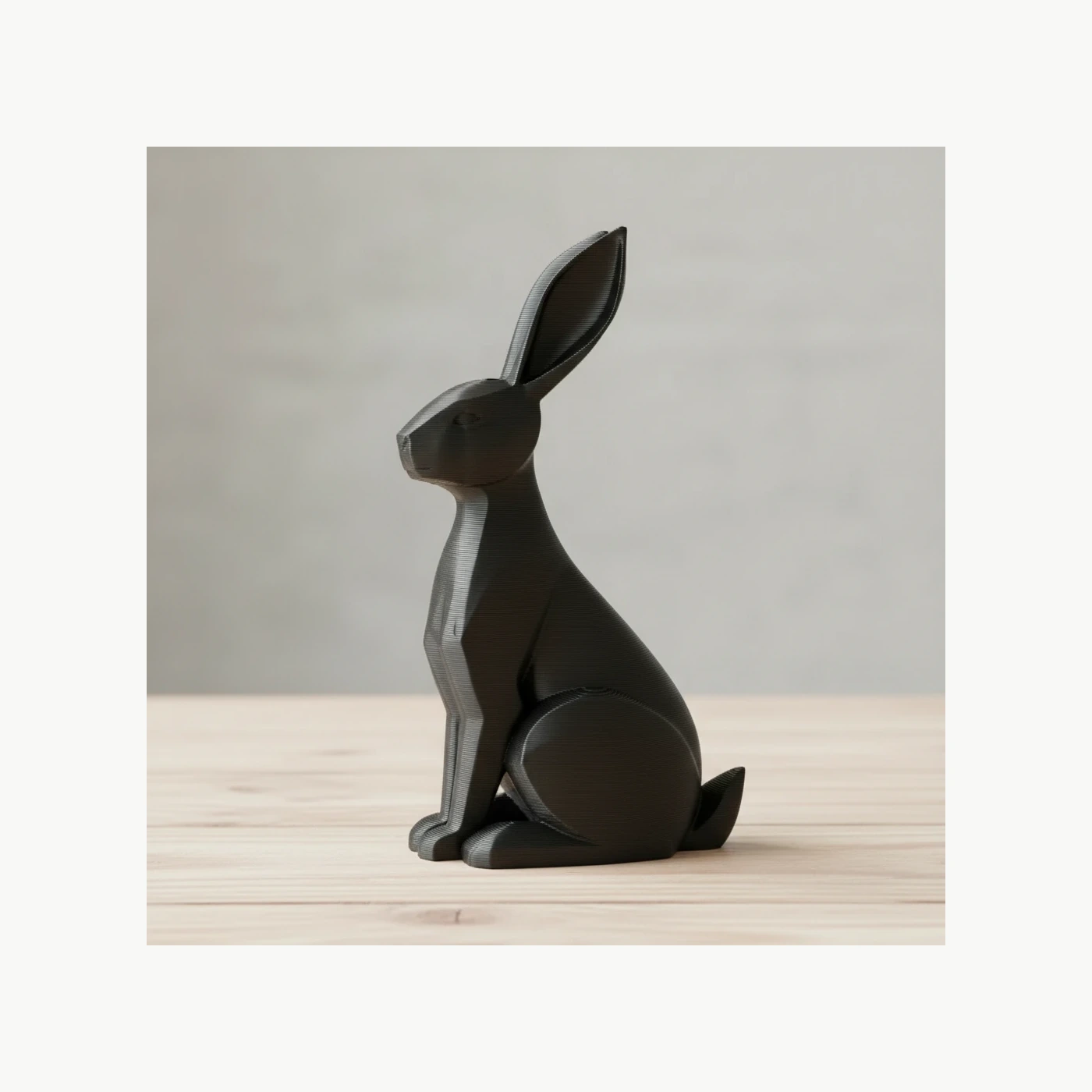 Figurina Decorativa Iepure Elegant, Design Modern, 12cm - culoare group, produs imprimat 3D Vibecraft