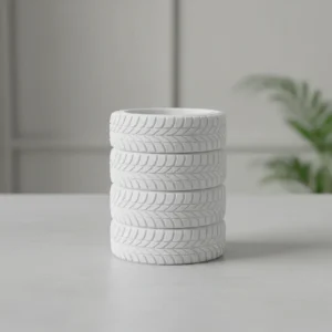 Suport Instrumente Scris Birou Design Anvelope Imprimate 3D - culoare white scene, produs imprimat 3D Vibecraft