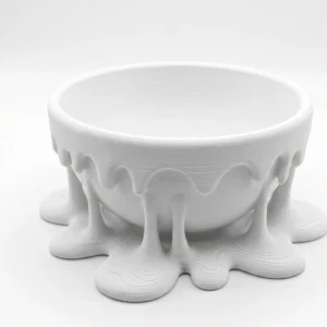 Bol Decorativ cu Design Modern Unic 15cm - culoare white studio, produs imprimat 3D Vibecraft