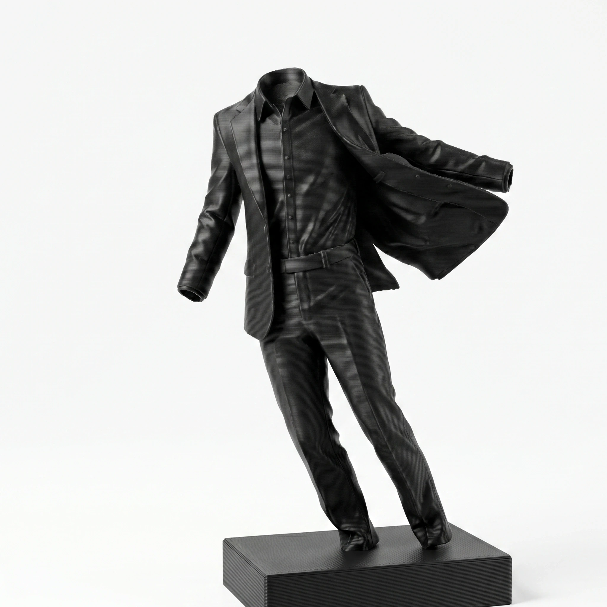 Sculptură Decorativă Modernă Costum Vânt Imprimare 3D - culoare black studio, produs imprimat 3D Vibecraft