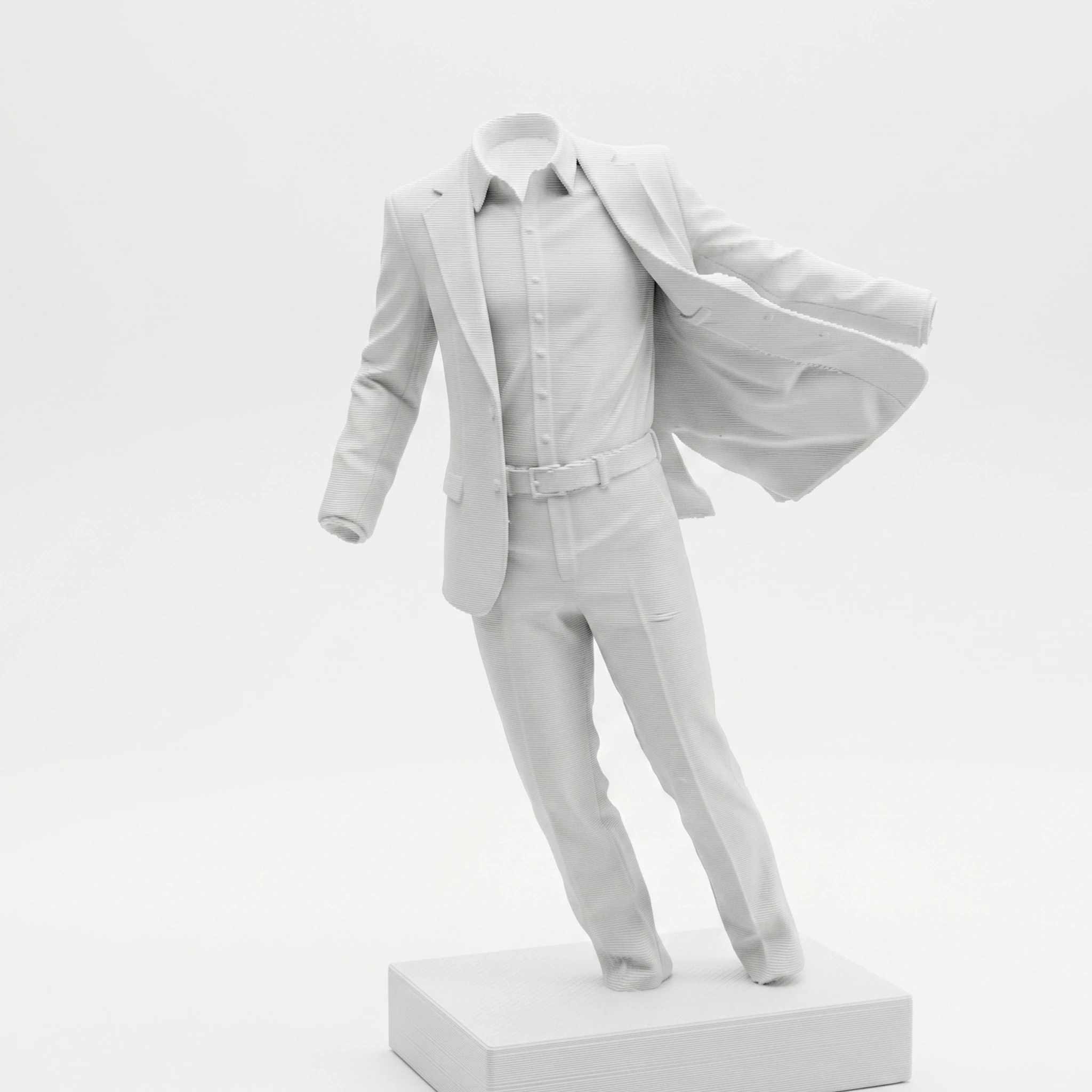 Sculptură Decorativă Modernă Costum Vânt Imprimare 3D - culoare white studio, produs imprimat 3D Vibecraft