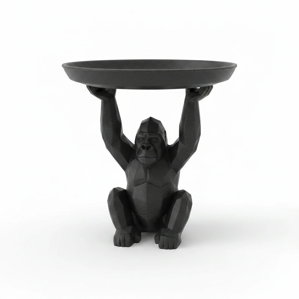 Figurina Decorativa cu Tavita Organizator Suport pentru Chei si Bijuterii - culoare vibecraft Figurina Decorativa cu Tavita Organizator Suport pentru Chei si cf black studio, produs imprimat 3D Vibecraft