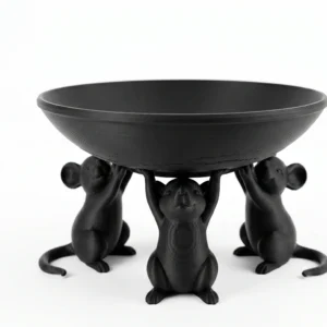 Bol Decorativ cu Suport Figurine Animale - culoare black studio, produs imprimat 3D Vibecraft
