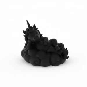 vc-mw-2818181-black-studio Figurina Decorativa Unicorn Visator pe Nor - Imprimare 3D - culoare black studio, produs imprimat 3D Vibecraft
