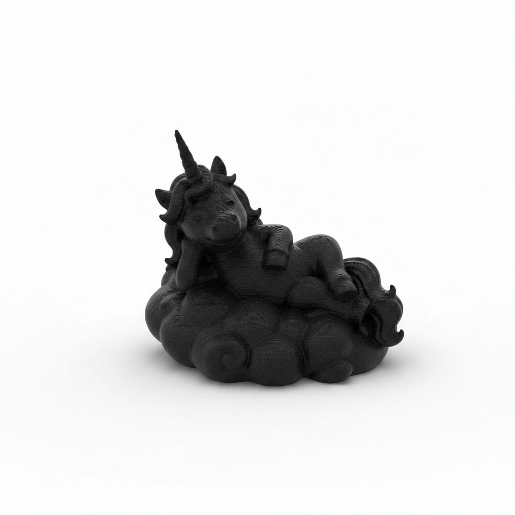 Figurina Decorativa Unicorn Visator pe Nor - Imprimare 3D - culoare vibecraft Figurina Decorativa Unicorn Visator pe Nor - Imprimare 3D cf black studio, produs imprimat 3D Vibecraft