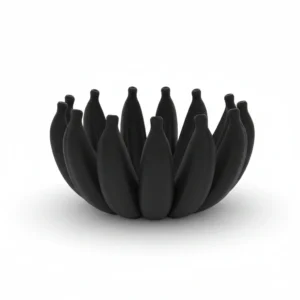 Bol Decorativ cu Design Organic Inspirat din Natură - culoare black studio, produs imprimat 3D Vibecraft