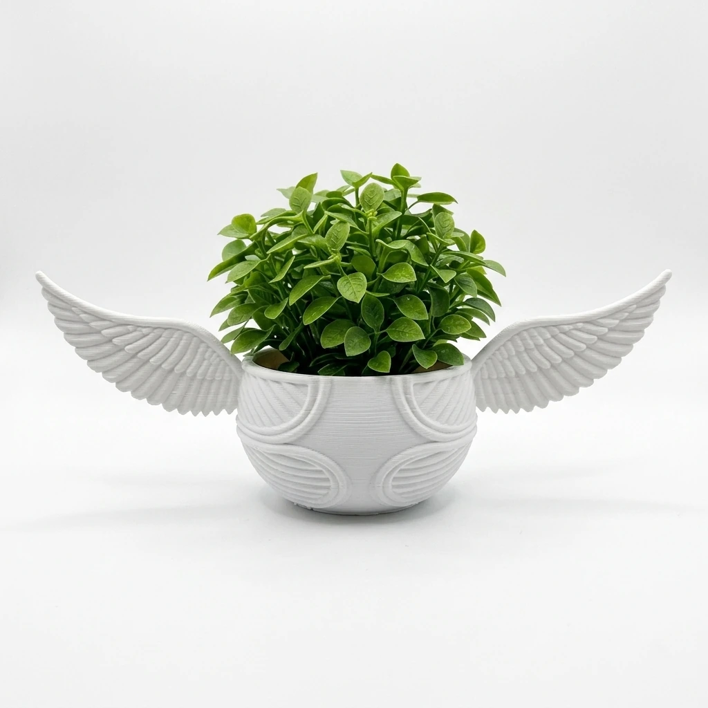 Mini ghiveci decorativ cu aripi pentru plante suculente - imagine 4