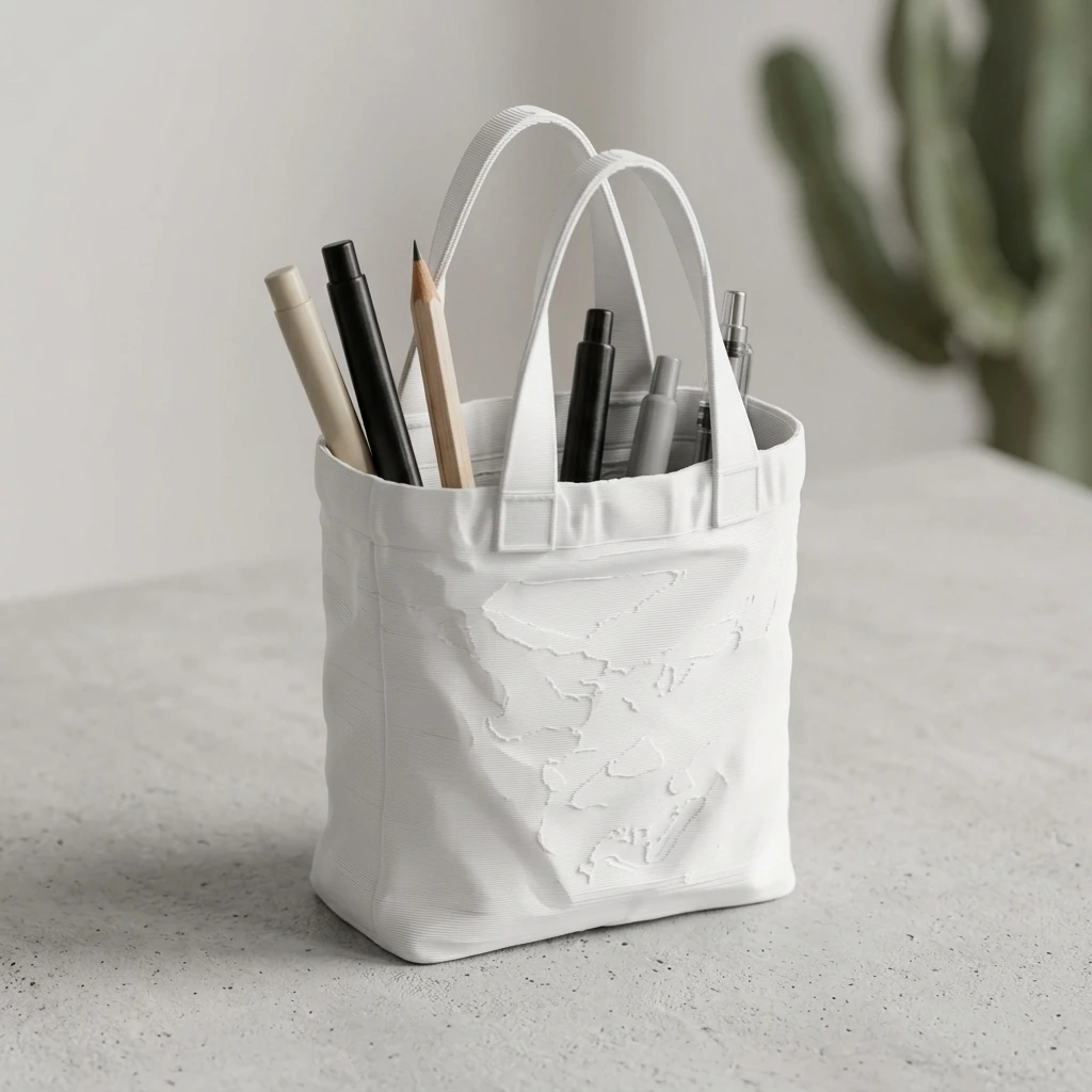 Organizator birou cu design textil - imagine 3