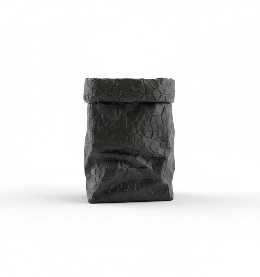 Suport Pixuri Imprimat 3D – Design Original Pungă de Hârtie pentru Birou - imagine 3