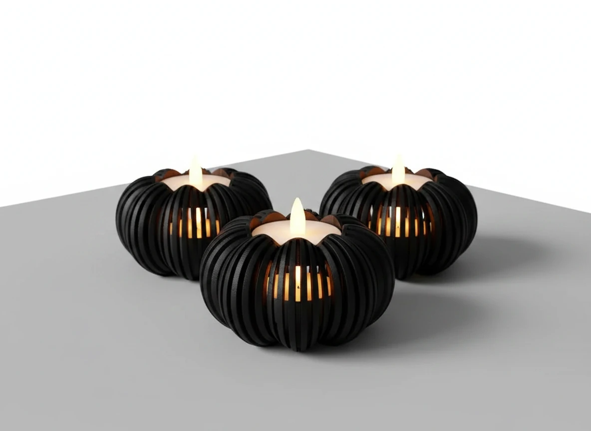 Mini Lampă de veghe decorativă cu design modern - culoare black studio, produs imprimat 3D Vibecraft