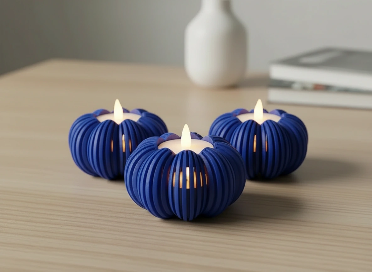 Mini Lampă de veghe decorativă cu design modern - culoare Albastru, imprimare 3D Vibecraft