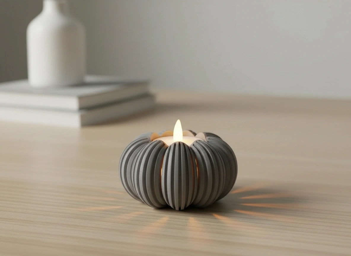 Mini Lampă de veghe decorativă cu design modern - culoare Gri, imprimare 3D Vibecraft