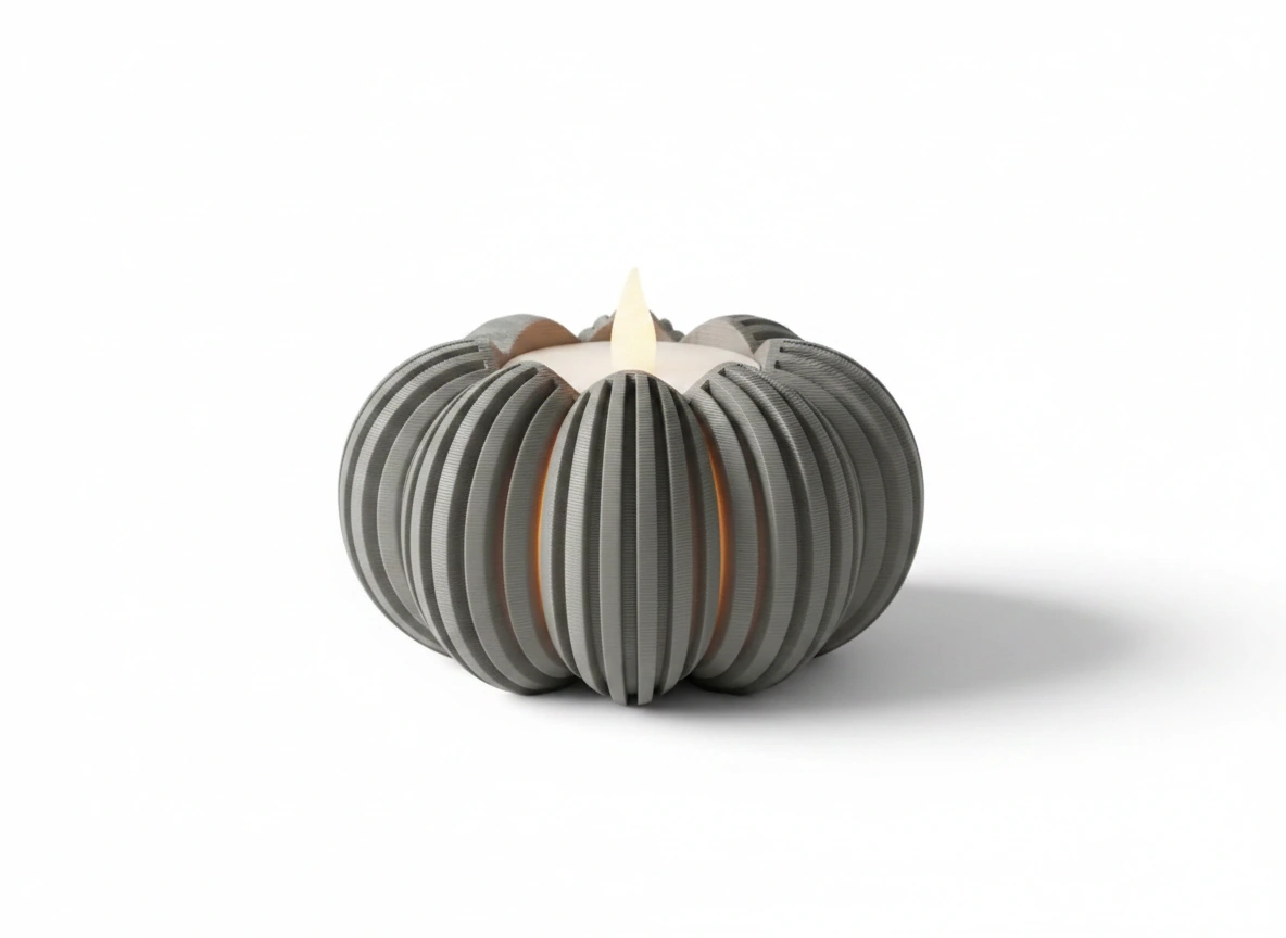 Mini Lampă de veghe decorativă cu design modern - culoare Gri, imprimare 3D Vibecraft