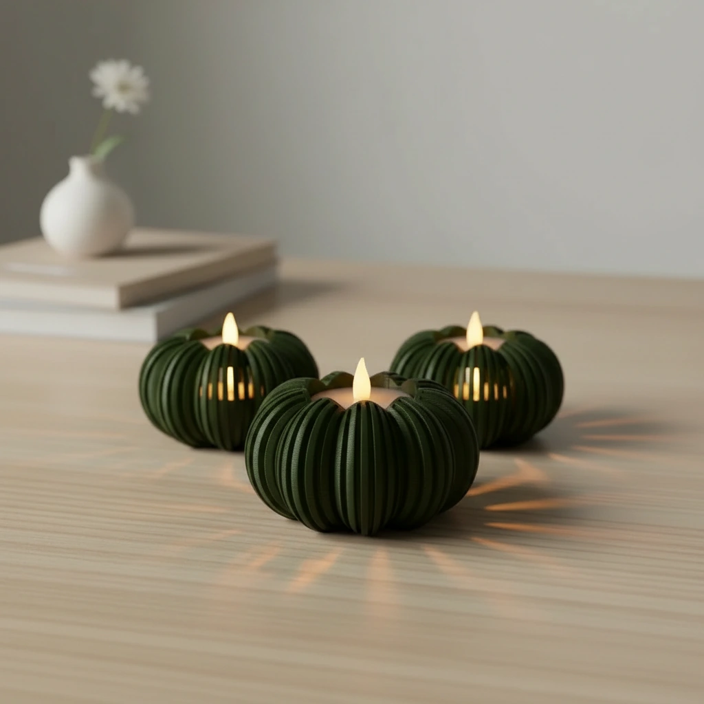 Mini Lampă de veghe decorativă cu design modern - culoare Verde, imprimare 3D Vibecraft