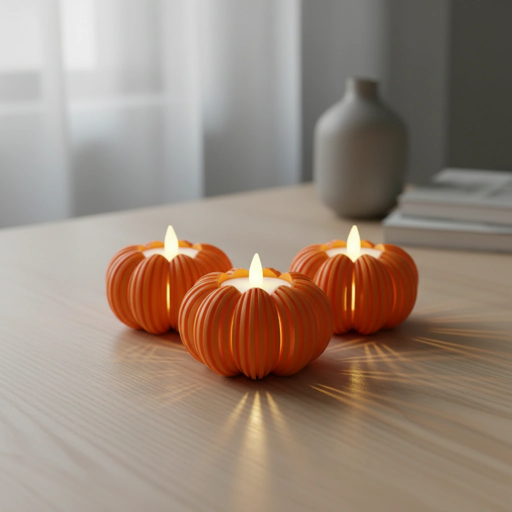 Mini Lampă de veghe decorativă cu design modern - culoare Portocaliu, imprimare 3D Vibecraft