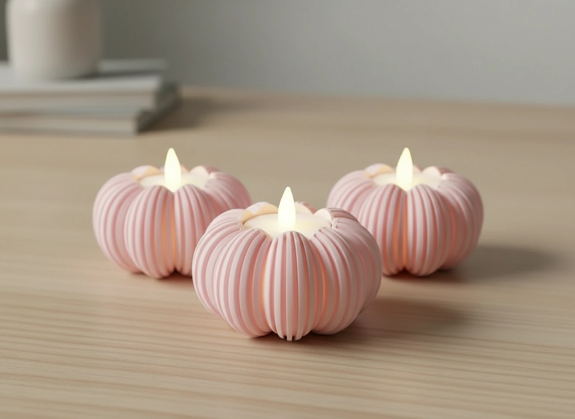 Mini Lampă de veghe decorativă cu design modern - culoare Roz, imprimare 3D Vibecraft