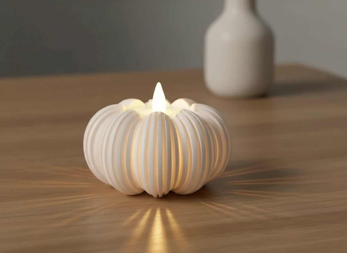 Mini Lampă de veghe decorativă cu design modern - culoare white scene, produs imprimat 3D Vibecraft
