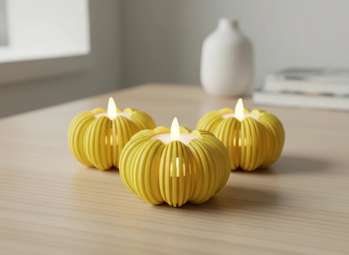 Mini Lampă de veghe decorativă cu design modern - culoare Galben, imprimare 3D Vibecraft