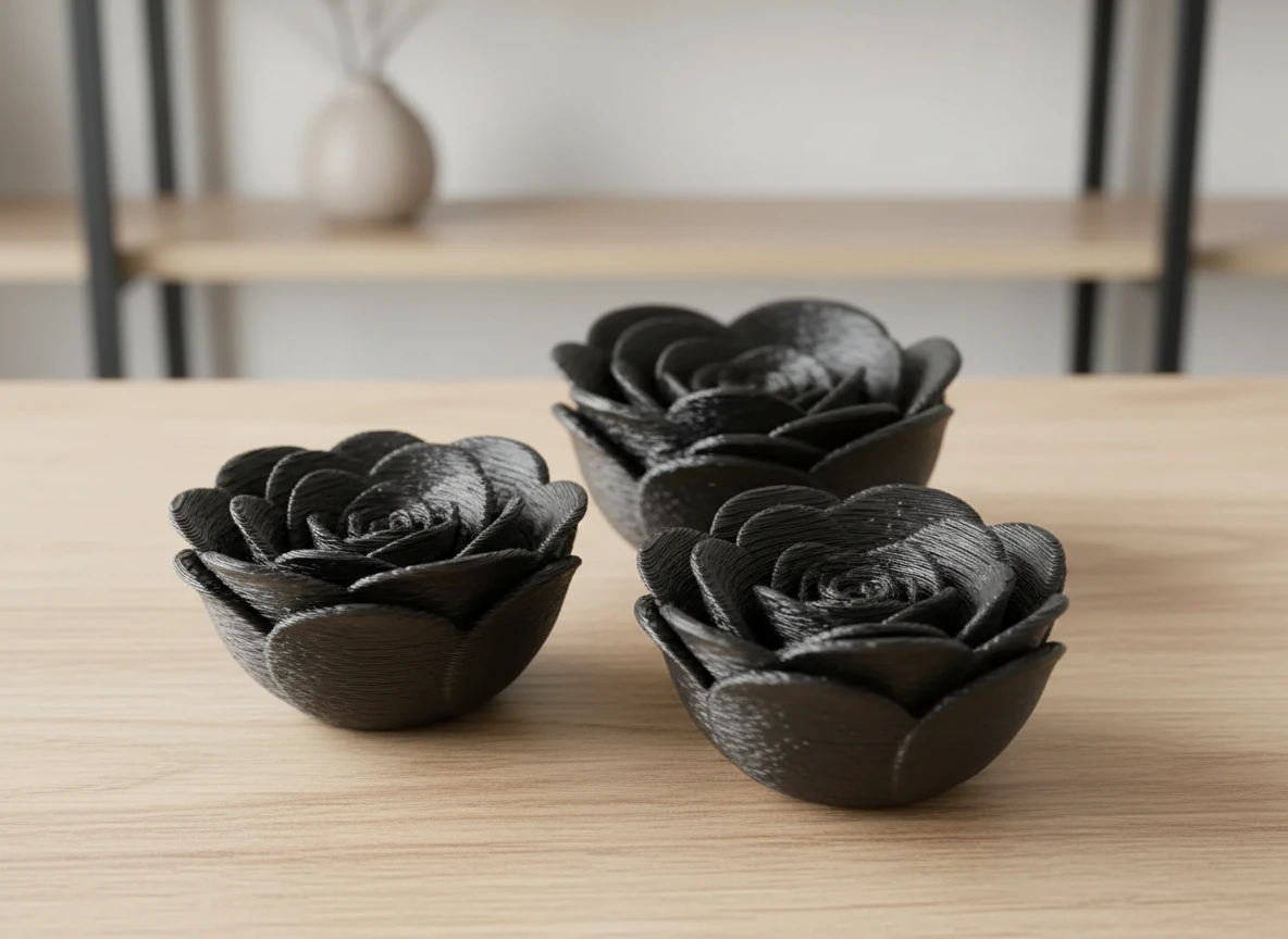 Set 3 Trandafiri Decorativi Imprimare 3D Obiect Ornamental - culoare group, produs imprimat 3D Vibecraft