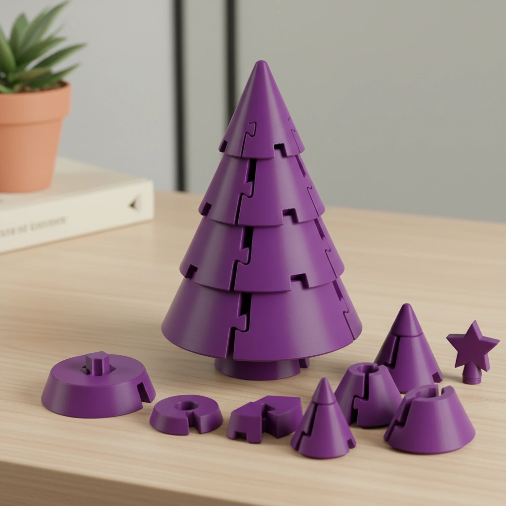 Figurină Decorativă Broască cu Căciulă, 5 cm - culoare Mov, imprimare 3D Vibecraft