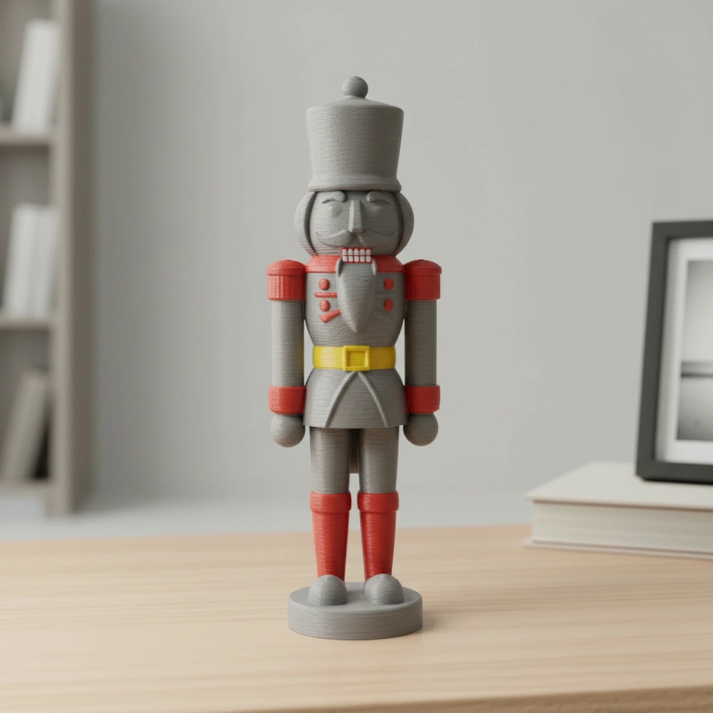 Figurină Decorativă Nutcracker Tradițional 15 cm - Imprimare 3D Plastic - culoare vibecraft Figurină Decorativă Nutcracker Tradițional 15 cm - Imprimare 3D gray scene, produs imprimat 3D Vibecraft