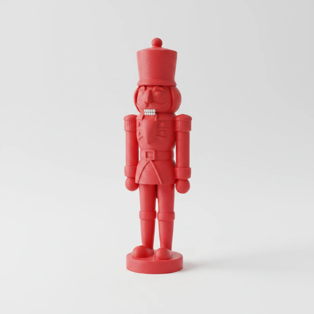 Figurină Decorativă Nutcracker Tradițional 15 cm - Imprimare 3D Plastic - culoare vibecraft Figurină Decorativă Nutcracker Tradițional 15 cm - Imprimare 3D red studio, produs imprimat 3D Vibecraft