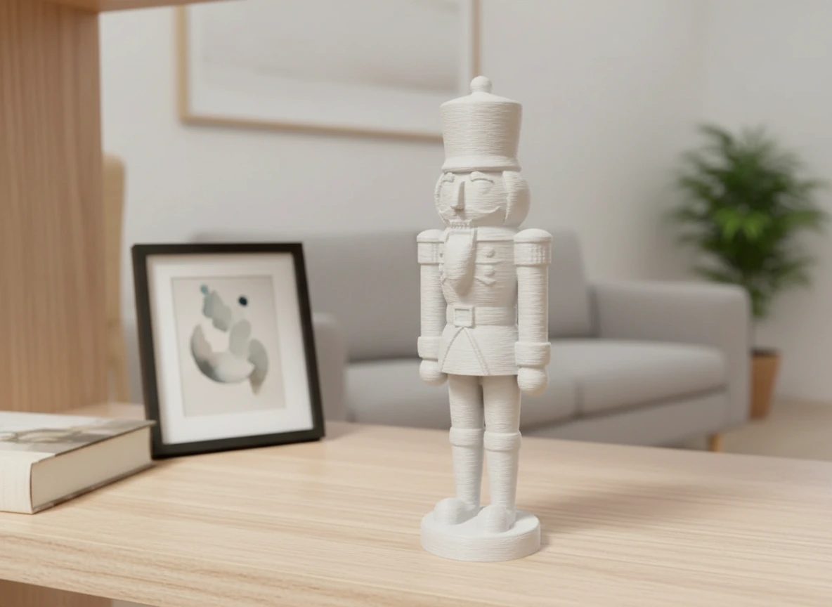 Figurină Decorativă Spărgător de Nuci Imprimată 3D - culoare white scene, produs imprimat 3D Vibecraft