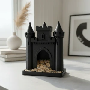 Hrănitor Păsări Model Castel Pentru Grădină și Balcon - Negru compozit fibra de carbon, imprimare 3D Vibecraft