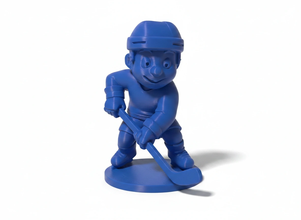 Figurină Jucător Hochei Stil Cartoon Decor Sportiv - culoare Albastru, imprimare 3D Vibecraft