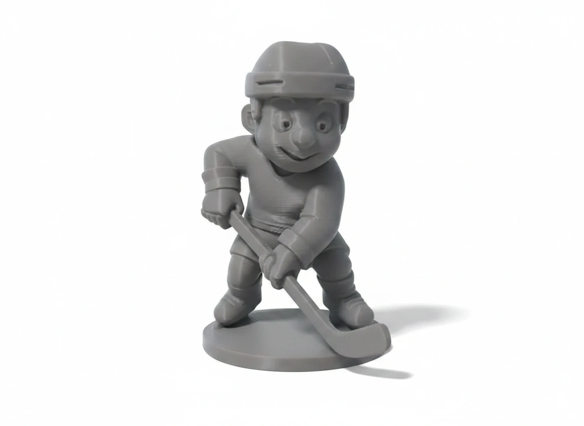 Figurină Jucător Hochei Stil Cartoon Decor Sportiv - culoare Gri, imprimare 3D Vibecraft