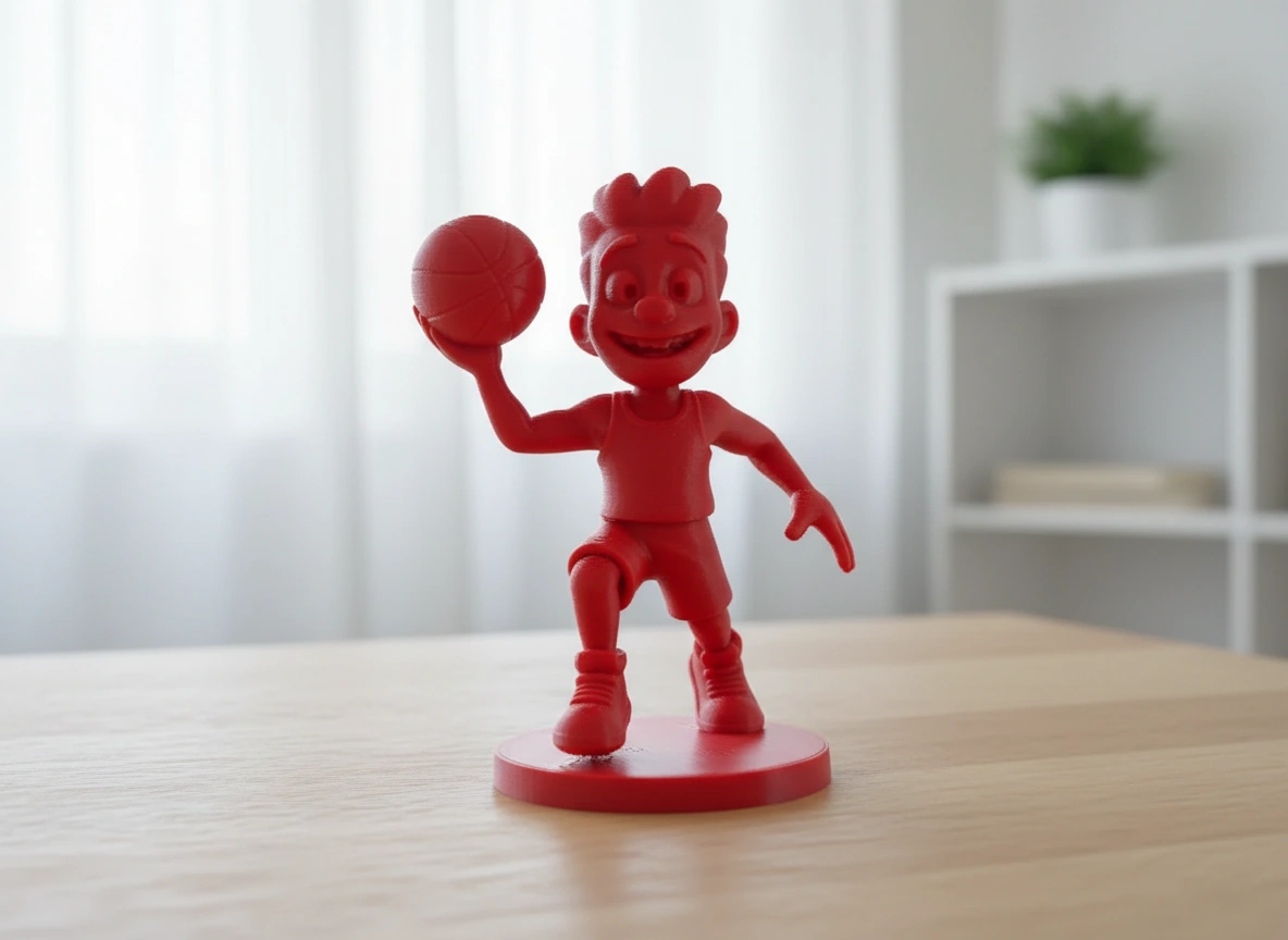Figurină Jucător Baschet Stil Desen Animat Decor Birou Sportiv - culoare vibecraft Figurină Jucător Baschet Stil Desen Animat Decor Birou Sportiv red lifestyle, produs imprimat 3D Vibecraft