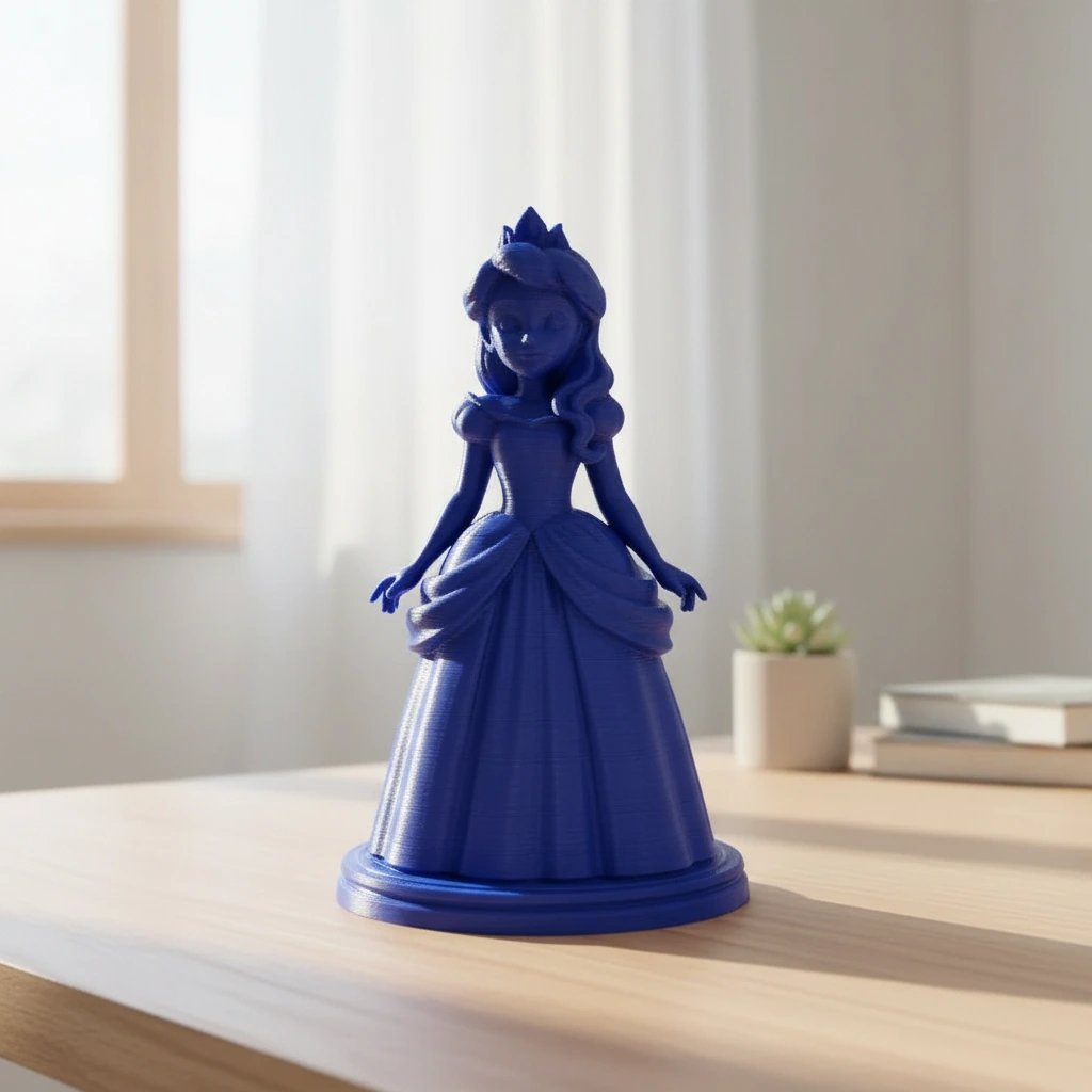 Figurina Decorativa Printesa Design Clasic - culoare Albastru, imprimare 3D Vibecraft