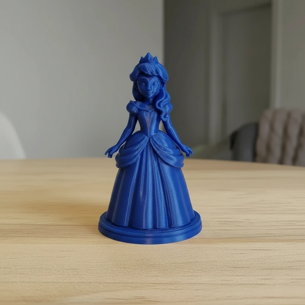 Figurina Decorativa Printesa Design Clasic - culoare Albastru, imprimare 3D Vibecraft