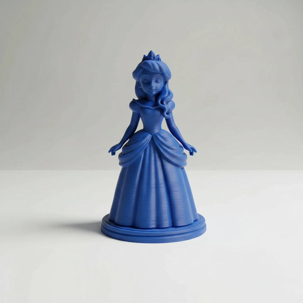 Figurina Decorativa Printesa Design Clasic - culoare Albastru, imprimare 3D Vibecraft