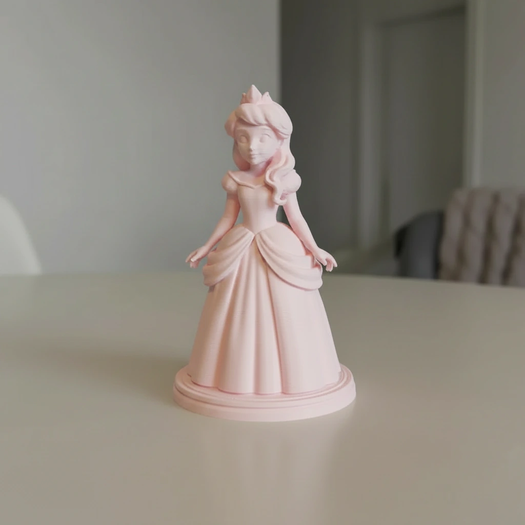Figurina Decorativa Printesa Design Clasic - culoare Roz, imprimare 3D Vibecraft
